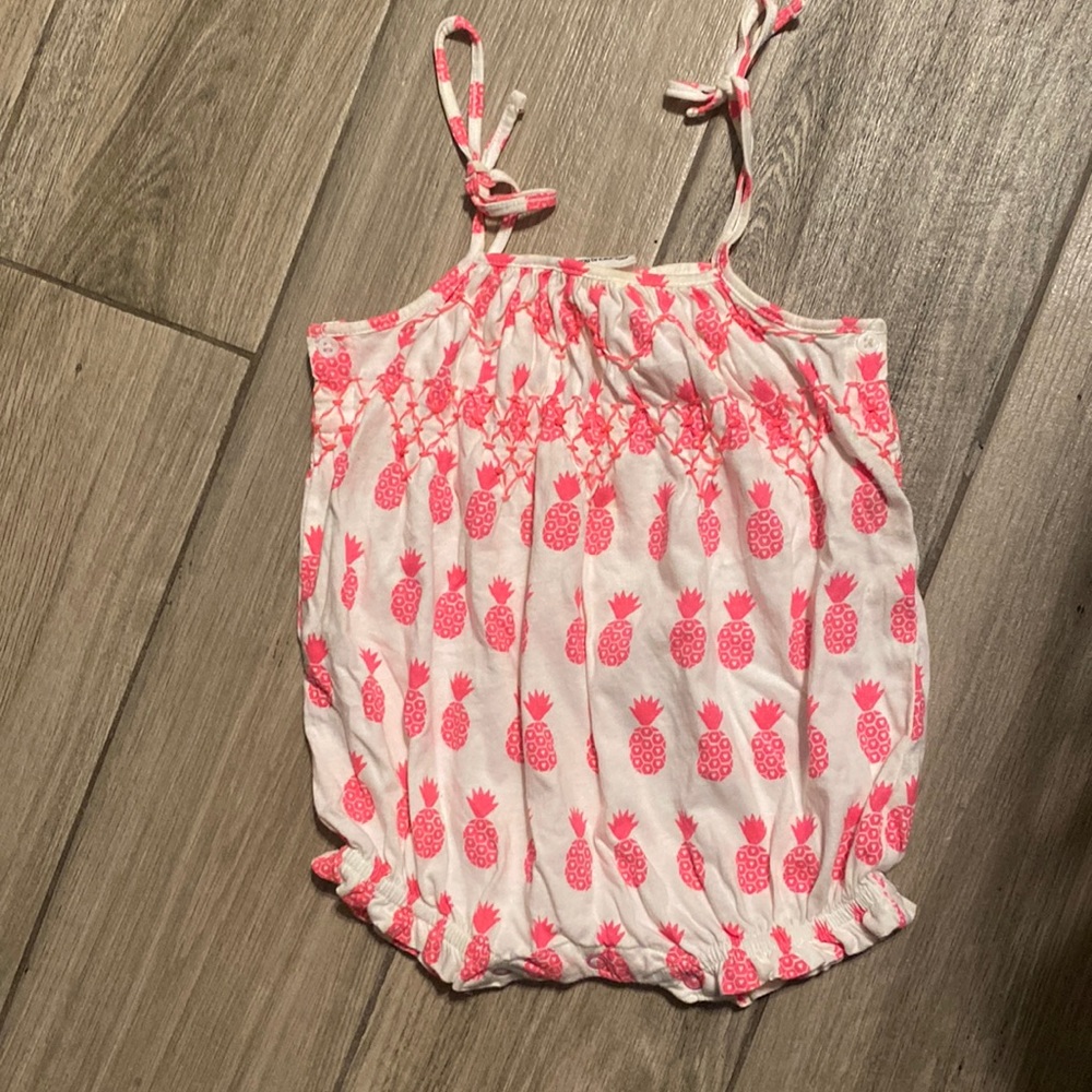 EGG by Susan Lazar Neon Pineapple sleeveless Romper  EGG Collective 3 Months EUC